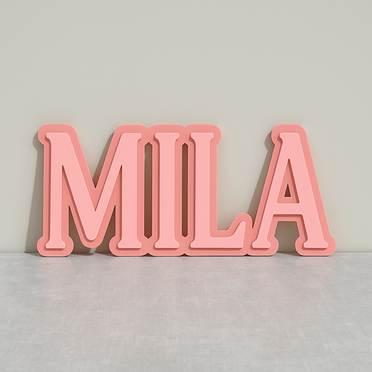 Custom Acrylic Name Sign – Double Layer (Kids Room Decor)